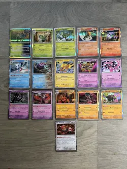 Pokemon TCG Twilight Masquerade - Complete Holo Rare Set - All 16 Cards Bundle - Image 1