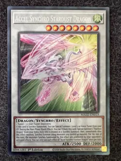 Yugioh Accel Synchro Stardust Dragon MAZE-EN019 Collector's Rare 1st Ed NM - Image 1