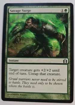 MTG Magic The Gathering Card Savage Surge Instant Green Return To Ravnica - Image 1