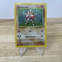 Hitmonchan 7/102 Holo 1999 WOTC Pokemon TCG Card Base Set - Image 1