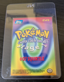 Pokemon Topps Stage 1 #07 Squirtle E7 of 12 Foil Card - Image 2