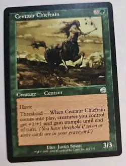 MTG Magic The Gathering Card Centaur Chieftain Creature Centaur Green Torment - Image 1