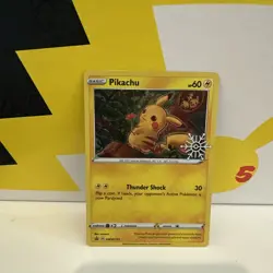 Pokemon Pikachu TCG Snowflake Promo Card SWSH153 - Image 1