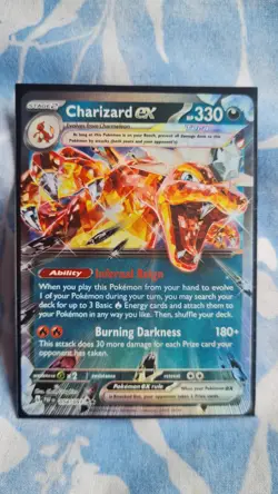 Pokemon TCG Charizard EX S&V Paldean Fates Holo Double Rare Card 054/091 - Image 1