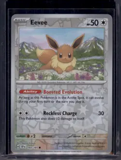 Eevee 143/191 Pokemon Card NM - Reverse Holo - Temporal Forces 2024 SSP EN - Image 1