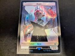 MTG Magic the Gathering FOIL Copy / Hero 0005 Token FIN! - Image 2