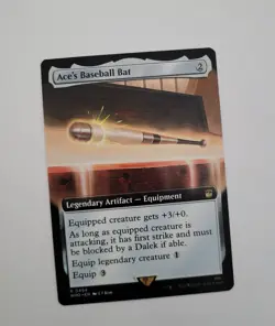 MTG Ace's Baseball Bat Extended Art 0454 Universes Beyond Doctor WHO Rare 2023 - Image 1