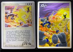 MTG Revised Personal Incarnation Artist Proof painted, signed, Gorgeous AP - Image 1