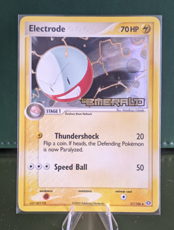 Electrode 27/106 | EX Emerald | Stamped Reverse Holo | English Pokemon | LP - Image 1