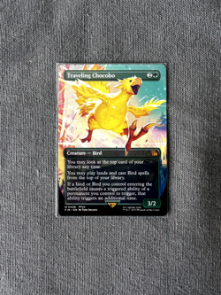 Traveling Chocobo (Borderless) Final Fantasy Regular MTG - Image 1