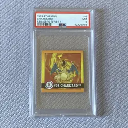 Vintage Pokemon #06 Charizard Sticker Series 1 Artbox 90's | PSA 7 NM Slab 1999 - Image 1