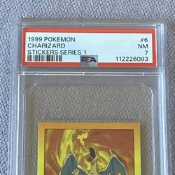 Vintage Pokemon #06 Charizard Sticker Series 1 Artbox 90's | PSA 7 NM Slab 1999 - Image 2