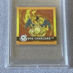 Vintage Pokemon #06 Charizard Sticker Series 1 Artbox 90's | PSA 7 NM Slab 1999 - Image 3