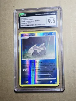 Pokemon 2008 Great Encounters Relicanth 51/106 Reverse Holo CGC 9.5 - Image 3
