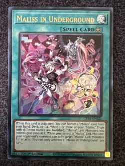 Yugioh Maliss in Underground CRBR-EN021 Ultra Rare 1st Edition NM - Image 1