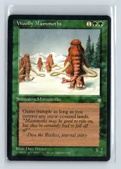 WOOLLY MAMMOTHS - MTG Magic the Gathering Card - Ice Age - Common - Image 1