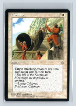 WARNING - MTG Magic the Gathering Card - Ice Age - Common - Image 1