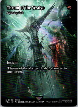 Magic the Gathering Lightning Bolt Borderless Final Fantasy Through the Ages MTG - Image 1
