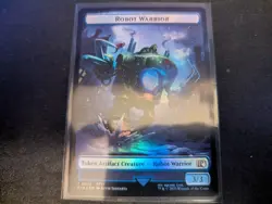MTG Magic the Gathering FOIL Robot Warrior / Sephiroth One-Winged Angel Token! - Image 1