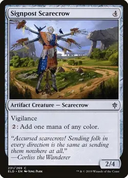 Signpost Scarecrow 231 ELD Vigilance Colorless Artifact 2019 MTG Jung Park - Image 1