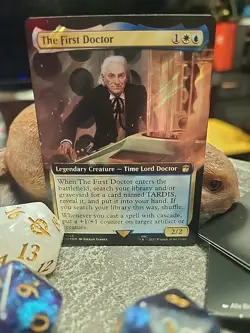 MTG The First Doctor - Borderless surge foil - Dr. Who Commander #1005 - Image 1