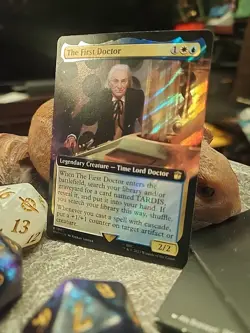 MTG The First Doctor - Borderless surge foil - Dr. Who Commander #1005 - Image 2