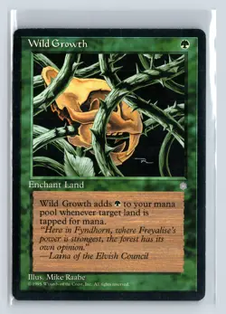 WILD GROWTH - MTG Magic the Gathering Card - Ice Age - Common - Image 1