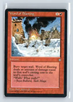 WORD OF BLASTING - MTG Magic the Gathering Card - Ice Age - Uncommon - Image 1