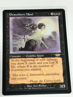 Graveborn Muse MTG Magic the Gathering (73/145) Legions NM Black Creature TCG - Image 1