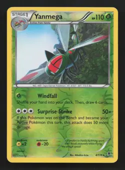 Yanmega - 4/119 - Reverse Holo Rare - XY Phantom Forces Pokemon - NM - Image 1
