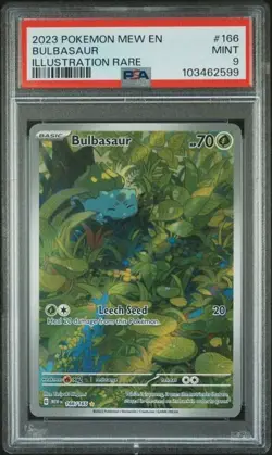 2023 POKEMON MEW EN-151 ILLUSTRATION RARE #166 BULBASAUR PSA 9 - Image 1