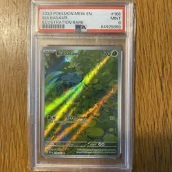 2023 POKEMON MEW EN-151 ILLUSTRATION RARE #166 BULBASAUR PSA 9 - Image 1