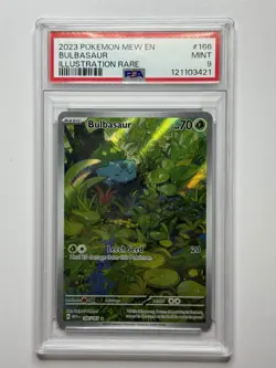 2023 POKEMON MEW EN-151 ILLUSTRATION RARE #166 BULBASAUR PSA 9 - Image 1