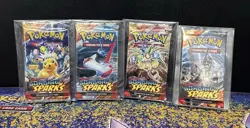 Pokemon Surging Sparks ⚡ Booster Packs - Full Art Set (4 pack Lot) New/Sealed - Image 1