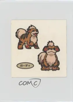 Growlithe (Set 39) Japanese Daiichi Pokemon Bread Deco Chara Stickers 2000 0q9m - Image 1