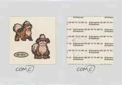 Growlithe (Set 39) Japanese Daiichi Pokemon Bread Deco Chara Stickers 2000 0q9m - Image 3
