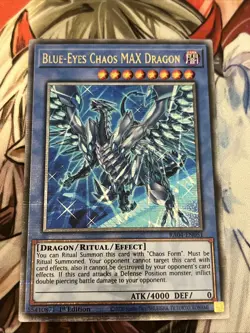 YUGIOH BLUE-EYES CHAOS MAX DRAGON QUARTER CENTURY SECRET RARE RA04-EN051 NM - Image 1