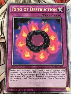 YUGIOH RING OF DESTRUCTION QUARTER CENTURY SECRET RARE RA04-EN119 NM - Image 1