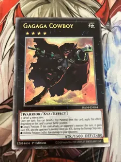 YUGIOH GAGAGA COWBOY QUARTER CENTURY SECRET RARE RA04-EN064 NM - Image 1
