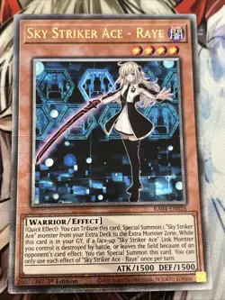 YUGIOH SKY STRIKER ACE RAYE QUARTER CENTURY RARE RA04-EN026 NM - Image 1