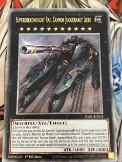 YUGIOH SUPERDREADNOUGHT RAIL CANNON QUARTER CENTURY RARE RA03-EN041 NM - Image 1
