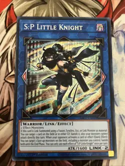 YUGIOH S:P LITTLE KNIGHT SECRET RARE RA03-EN049 NM - Image 1