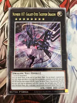 YUGIOH NUMBER 107: GALAXY-EYES TACHYON DRAGON QUARTER CENTURY RARE MZTM-EN091 - Image 1