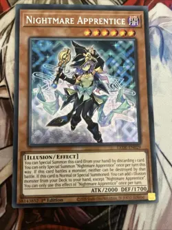 YUGIOH NIGHTMARE APPRENTICE SECRET RARE LEDE-EN029 NM - Image 1