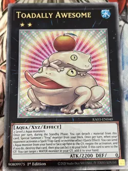 YUGIOH TOADALLY AWESOME QUARTER CENTURY RARE RA03-EN040 NM - Image 1