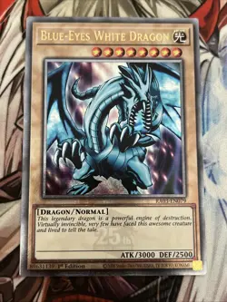 YUGIOH BLUE-EYES WHITE DRAGON QUARTER CENTURY SECRET RARE RA03-EN079 NM - Image 1