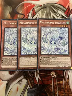 YUGIOH MULCHARMY FUWALOS COLLECTORS RARE RA04-EN050 NM x3 PLAYSET - Image 1