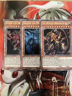 YUGIOH EGYPTIAN GOD CARD SET OBELISK/SLIFER/RA QUARTER CENTURY RARE RA04-EN118 - Image 1