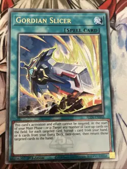 YUGIOH GORDAN SLICER QUARTER CENTURY SECRET RARE ALIN-EN066 NM - Image 1