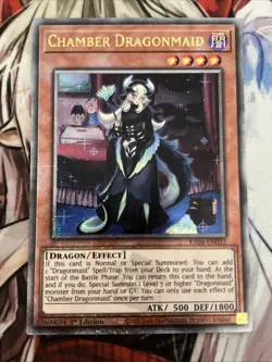 YUGIOH CHAMBER DRAGONMAID QUARTER CENTURY RARE RA04-EN023 NM - Image 1